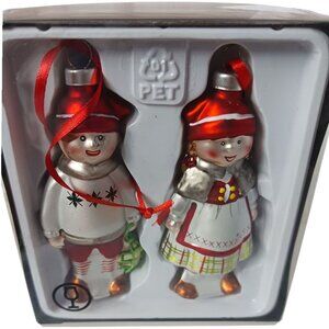 Ikea  Glass Ornaments - Boy & Girl Design By Gunilla Byström